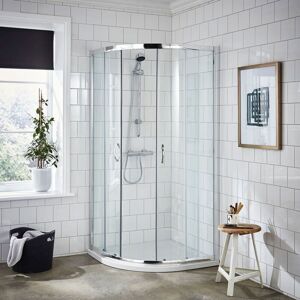 Nuie - Ella Quadrant Shower Enclosure with Tray 900mm x 900mm - 5mm Glass