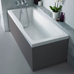 Linton Square Single Ended Rectangular Bath 1800mm x 800mm - Eternalite Acrylic (inc Leg Set) - Nuie