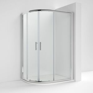 Nuie - Pacific Offset Quadrant Shower Enclosure 1200mm x 900mm with Tray lh - 6mm Glass