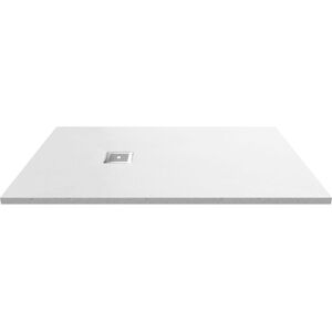 Nuie - Slimline White Slate Effect Rectangular Shower Tray 1200mm x 900mm