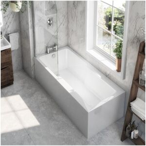 Straight Eternalite Acrylic Shower Bath 1700mm x 750mm (inc Leg Set) - Nuie