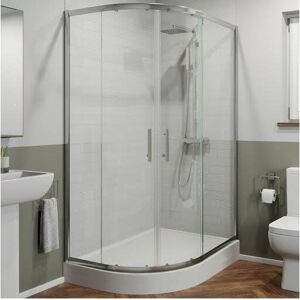 Luxura - Offset Quadrant Shower Enclosure 1200 x 900mm Easy Plumb Tray (LeftEntry) 6mm Glass