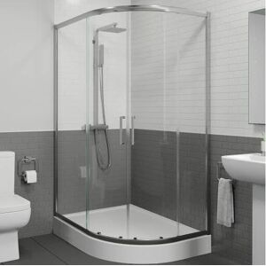 Diamond Offset Quadrant Shower Enclosure 1200x800mm Easy Plumb Tray (Right Entry) 8mm Glass