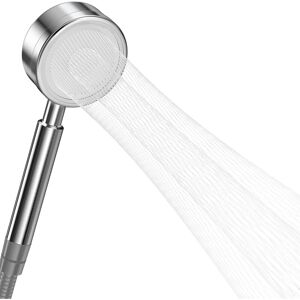 Longziming - 304 Stainless Steel High Pressure Shower Head, Bathroom Shower Hand Shower Water Saving Easy Installation - Waist-Shaped Spray Method