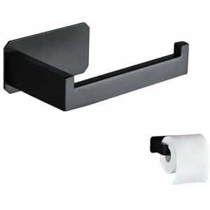 ALWAYSH Original Stainless Steel Toilet Paper Holder Wall Mounted Toilet Paper Holder Without Drilling Black Toilet Paper Holder 3M Adhesive For Decoration