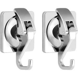 Linghhang - Pack of 2 Powerful Bathroom Suction Cup Hooks Wall Mounted Plastic Vacuum Suction Shower Hooks Towel Hook Bathrobe Holder for Bathroom