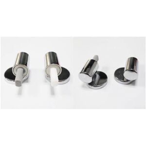 CYSLMUK Pack of 4 Traditional and Contemporary Toilet Seat Replacement Kit with Quick Release Soft Close Hinges, Top Fixing Hinges