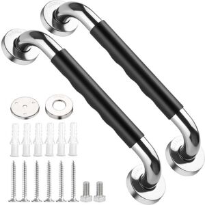 YMYNY Pack Shower Grab Bars, 304 Stainless Steel Bathroom Grab Bar, Non-Slip Handle for Elderly, Injured, Disabled and Pregnant Women (30cm) mumu