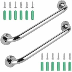 CSPARKV Pcs Stainless Steel Bath Grab Bar, Heavy Duty Wall Mounted Stainless Steel Grab Bar Handle, Stainless Steel Grab Bar Handle, Safety Grab Bar for