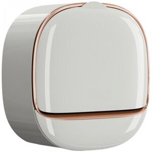 YMYNY Piece Wall Mounted Soap Dish for Bathroom, White Shower Soap Holder with Flip Lid, Waterproof Shower Soap Holder, Nordic Self-Draining Soap Dish for
