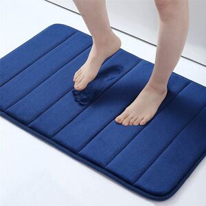 CSPARKV Pieces Navy Blue-40x60cm Memory Foam Bath Mat Non-Slip Absorbent Bath Mat Washable Bath Mat