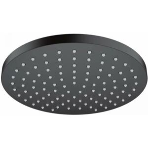 Cyslmuk - Fixed shower head diameter 30 cm Rain volume swivel ball Fixed installation abs Matte black round