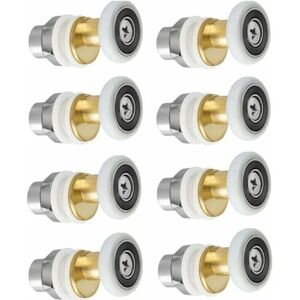 ZVD Shower door rollers, replacement rollers for sliding doors, 8 pieces, 23 mm