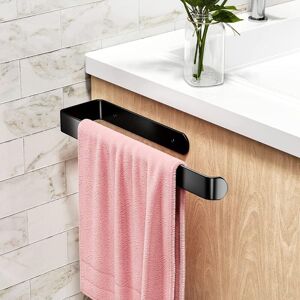 Memkey - Self-adhesive or drilled towel rail, waterproof and rust-proof aluminum kitchen towel holder, suitable for towels, rolls, toilet paper