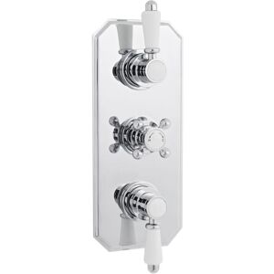 Nuie - Victorian Concealed Thermostatic Shower Valve Triple Handle - Chrome