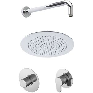Balterley - 1 Outlet Luxury Shower Bundle - Stop Tap, Temperature Control, Arm & Head - Chrome
