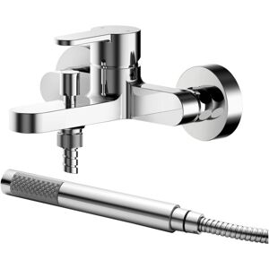Balterley - Contemporary Wall Mount Round Bath Shower Mixer Tap with Shower Kit - Chrome