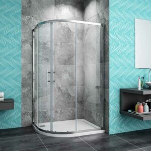 Biubiubath - 1000 x 900 mm offset Quadrant Shower Enclosure 6mm Easy Clean Sliding Glass Cubicle Door