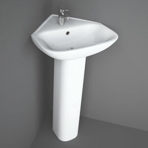 Rak Ceramics - rak Origin 62 Corner Basin and Full Pedestal 450mm Wide - 1 Tap Hole