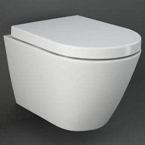 RAK CERAMICS Rak Resort Rimless Wall Hung Toilet Hidden Fixations 520mm Projection - Soft Close Seat
