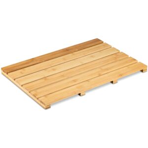Relaxdays - Bamboo Bath Mat, Non-slip, Shower, Sauna, against Cold Floors, Indoor & Outdoor, 3.5 x 54 x 36 cm, Natural