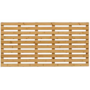 Relaxdays Bamboo Bath Mat, 100 x 50 cm, Non-Slip, for Bathtub, Shower & Sauna, Indoor & Outdoor, Slatted Board, Natural