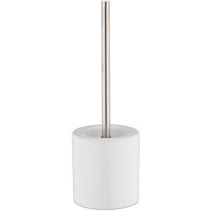 Set of 10 Relaxdays Bathroom & Toilet Accessory Packages, Brush Holder, Brush Head, Bath Set, HxD 38.5 x 12.5 cm, White