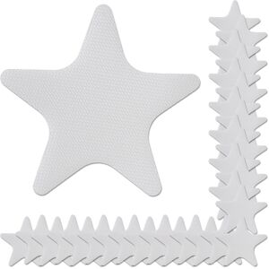 Relaxdays - Set of 30 Anti-slip Stickers, Bathtub Adhesive, Textured, Starfish, Non-slip Shower Pads, Plastic, Transparent