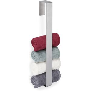 Relaxdays - 4x Towel Rails, Self-Adhesive, 430 Stainless Steel, Bathroom, Kitchen, Without Drilling, 45x4x6 cm, Silver