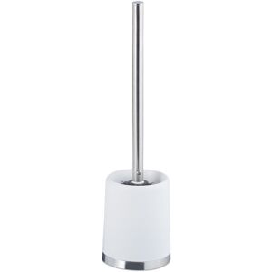 Set of 2 Relaxdays wc Accessory Sets, Toilet Brush with Round Holder, Exchangeable Brush Head, 37 cm, White