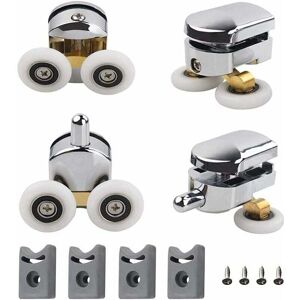 ZVD - Replacement double rollers, set of 4 double rollers, replacement mounting wheels, sliding door roller, door roller roller, wheel rollers for