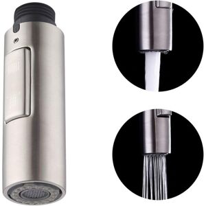 IKODM Replacement Kitchen Faucet Nozzle SprayerUniversal G1/2 Removable Faucet Head Brushed SUS304 Stainless Steel, PFS200-BS