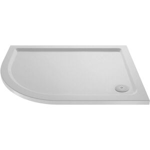 BALTERLEY 900mm x 760mm Premium Slip Resistant Shower Tray - Left Hand Offset Quadrant - White