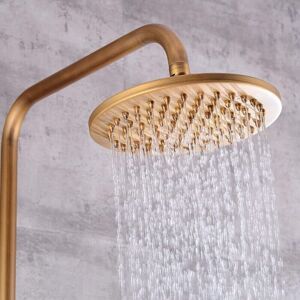 Tinor - Retro Round Shower Head, 8 Inch Rainfall Shower Head for Bathroom Shower, G1/2 Ball Connector