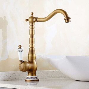 Ymyny - Retro Single Handle Basin Faucet Bathroom Sink Faucet,Ceramic Handle Bathroom Sink Faucet Kitchen Sink Faucet mumu