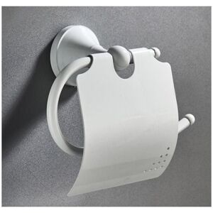 LINGHHANG Retro Toilet Paper Holder Wall Mounted Antique Brass Toilet Roll Holder with White Cover