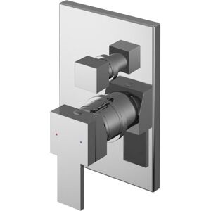 Balterley - Ripple Contemporary Bathroom Square Concealed Manual Shower Valve with Diverter and Lever Handle, 180mm, Chrome