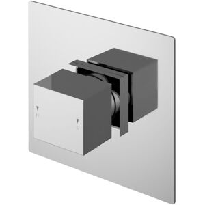 Balterley - Ripple Contemporary Bathroom Square Concealed Thermostatic Temperature Control Valve, 125mm, Chrome