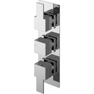 Balterley - Ripple Contemporary Bathroom Triple Concealed Thermostatic Shower Valve with Lever Handles, 230mm, Chrome