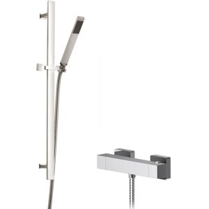 Balterley - Ripple Square Bar Valve & Sheer Slide Rail Shower Kit - Chrome