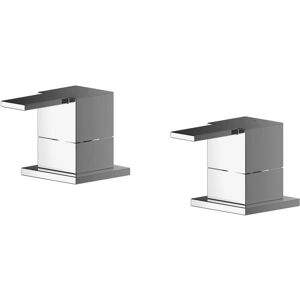 Balterley - Contemporary Square Deck Mounted 3/4' Chrome Side Valves - Chrome