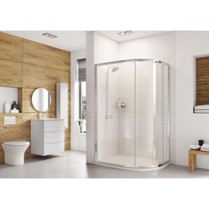 Roman Showering - Roman Haven 6 One Door Offset Quadrant Shower Cubicle Enclosure, 800-900