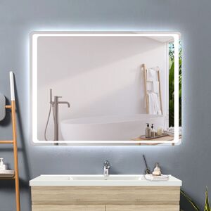 Acezanble - Bathroom Mirrors with Lights,700x500mm with Demister Pad,IR Motion Sensor Touch IP44 Rated
