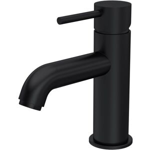 Balterley - Contemporary Round Mono Basin Mixer Tap & Push Button Waste - Matt Black