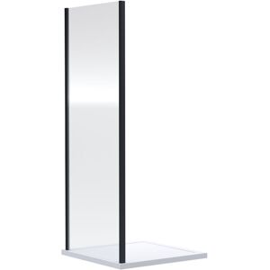 Balterley - Ruwa 6mm Toughened Safety Glass Side Panel - 1900 x 700mm - Matt Black