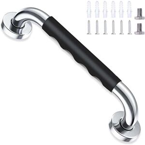 YMYNY Safety Bathtub Black 30cm Non-Slip Wall Mounted Stainless Steel Grab Bar for Bathroom Toilet Handle for Children/Elderly