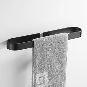 ZVD - Self-Adhesive Aluminum Towel Bar, Matte Black - No Drilling, 40cm