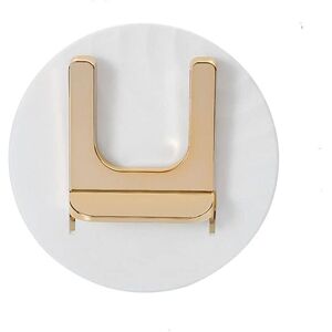 ZVD - Self-adhesive Hair Dryer Holder, Hair Dryer Holder No Drilling Bathroom Foldable Hair Dryer Stand Holder for Bath (White Gold)