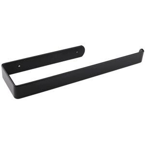 Linghhang - Self-Adhesive or Drilled Towel Holder, Waterproof and Rustproof for Kitchen, Aluminum, Suitable for Towels, Rolls, Toilet Paper (Black)