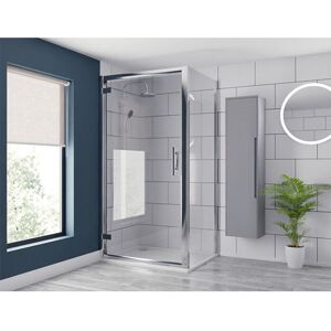 Wholesale Domestic - Series 8 Chrome 900mm x 800mm Hinged Door Shower Enclosure